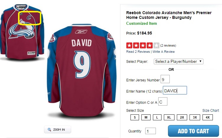 avalanche jersey numbers