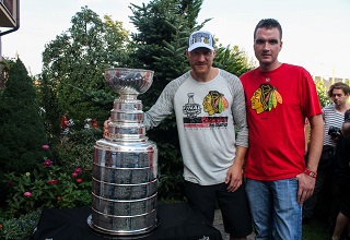 Eurolanche members with Stanley Cup